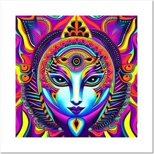 Catgirl DMTfied (18) - Trippy Psychedelic Art Posters and Art